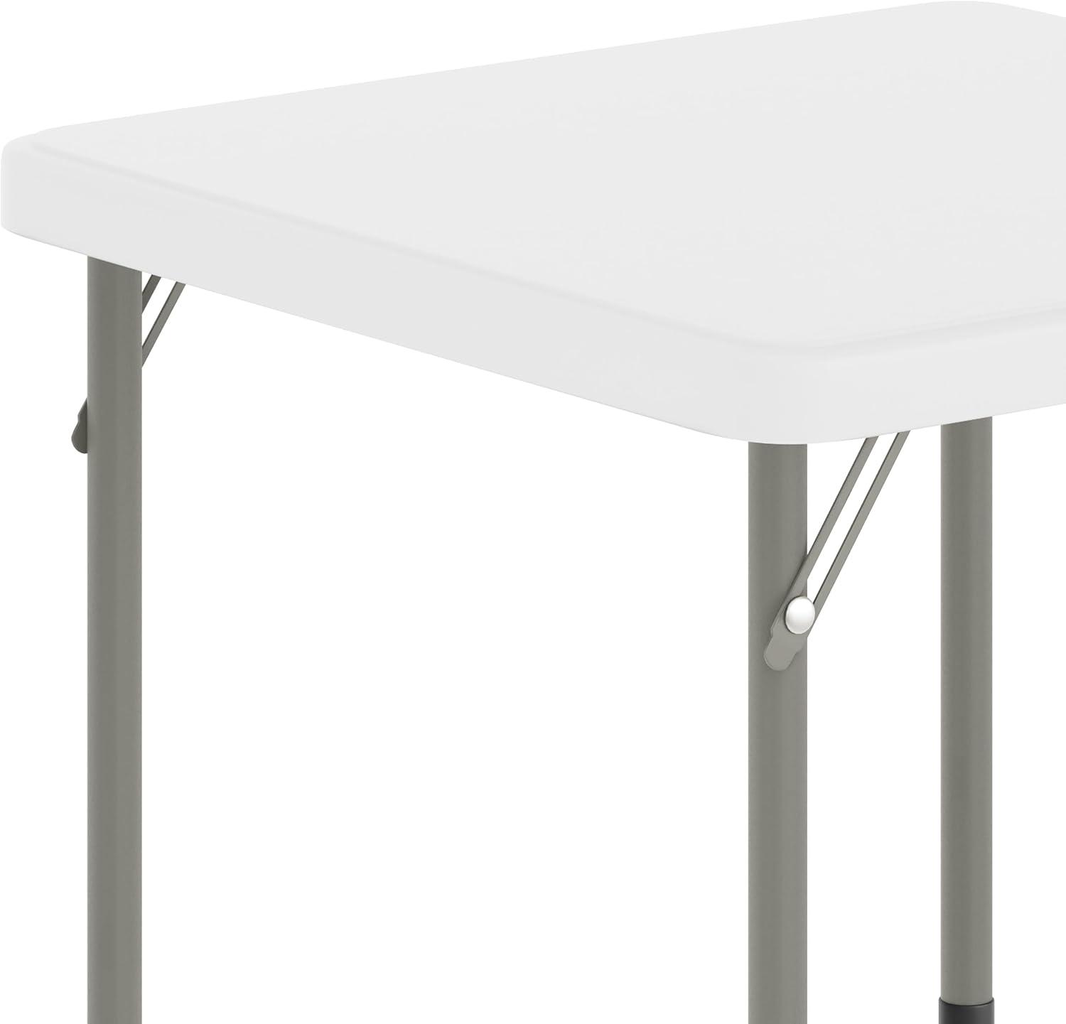 image:imageFlash Furniture Paige 24x24 Kids Folding Table with Locking Legs Commercial Grade Table Recommended for Ages 24 in Granite WhiteGranite White