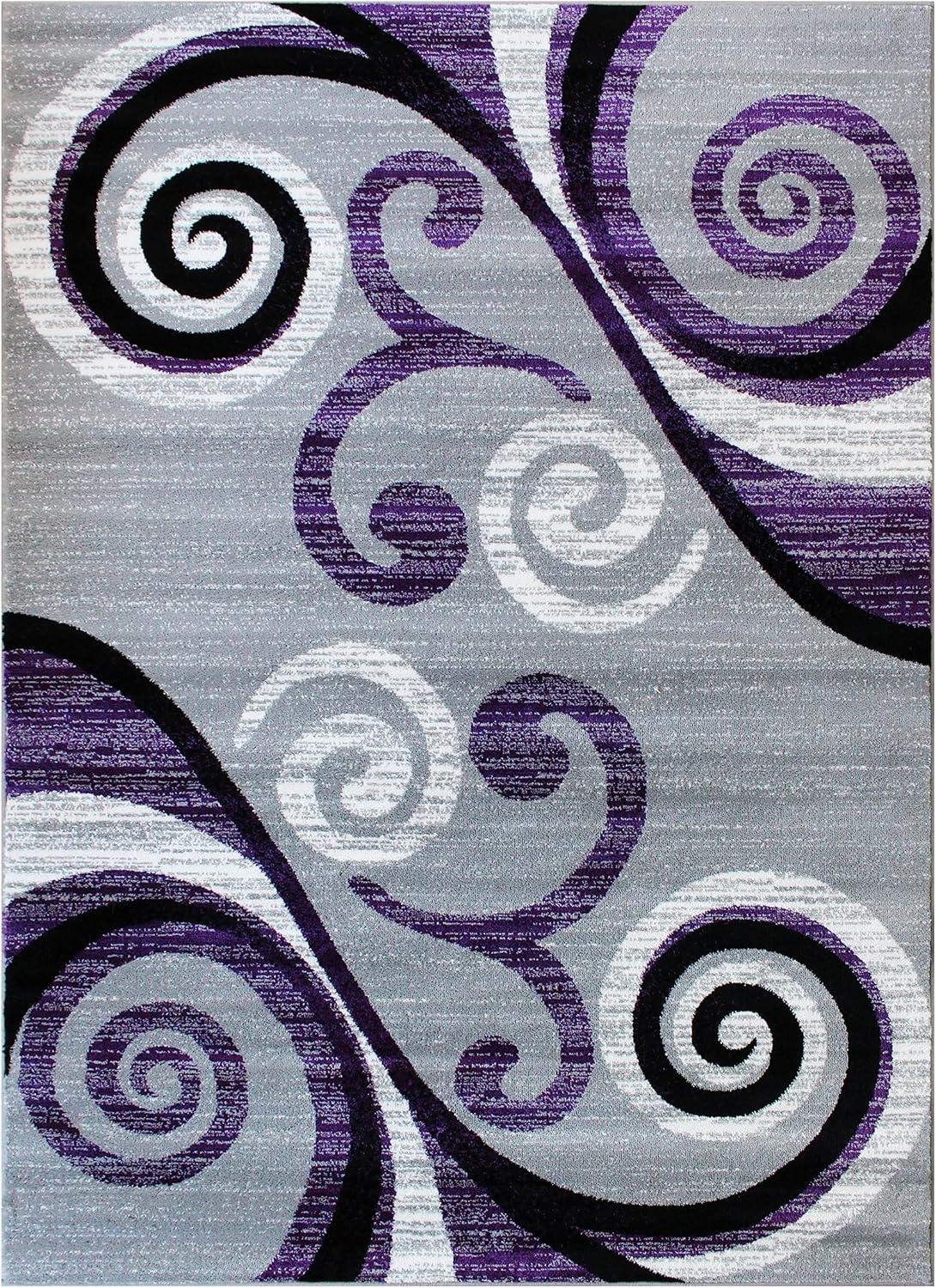 image:imageFlash Furniture Valli Collection Area Rug High Pile Purple Olefin Rug 2 x 7 Area Rug Jute Backing Hallway Entryway Bedroom Living RoomPurple