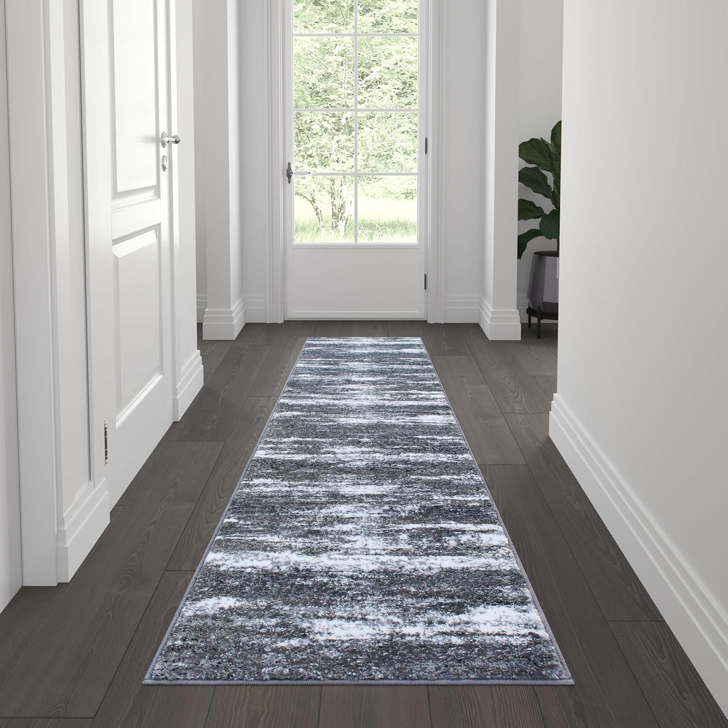 image:imageFlash Furniture Valli Collection Area Rug High Pile Purple Olefin Rug 2 x 7 Area Rug Jute Backing Hallway Entryway Bedroom Living RoomPurple