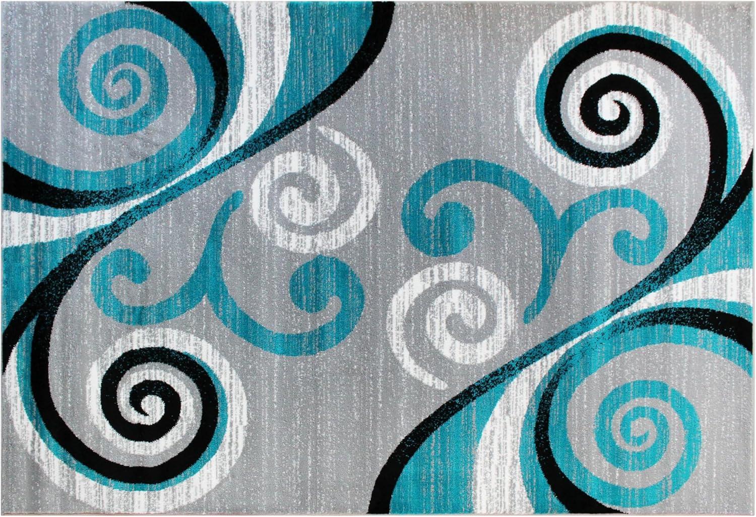 image:imageFlash Furniture Valli Collection Area Rug High Pile Purple Olefin Rug 2 x 7 Area Rug Jute Backing Hallway Entryway Bedroom Living RoomTurquoise