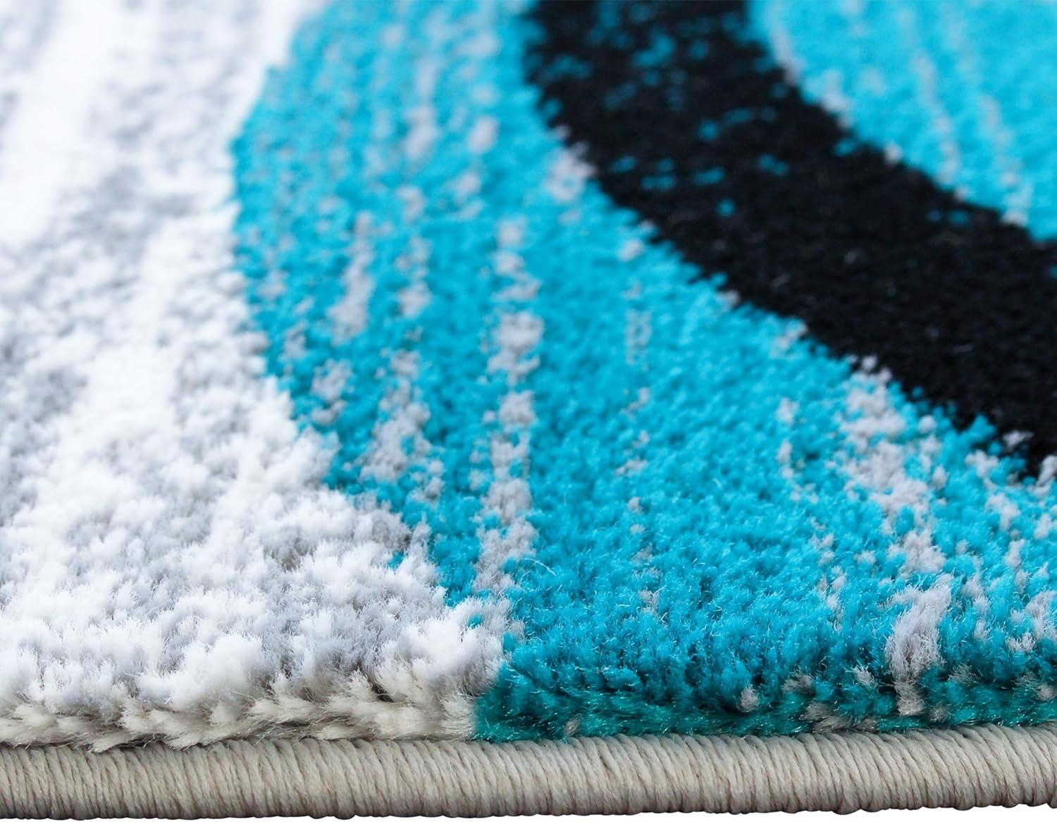 image:imageFlash Furniture Valli Collection Area Rug High Pile Purple Olefin Rug 2 x 7 Area Rug Jute Backing Hallway Entryway Bedroom Living RoomTurquoise