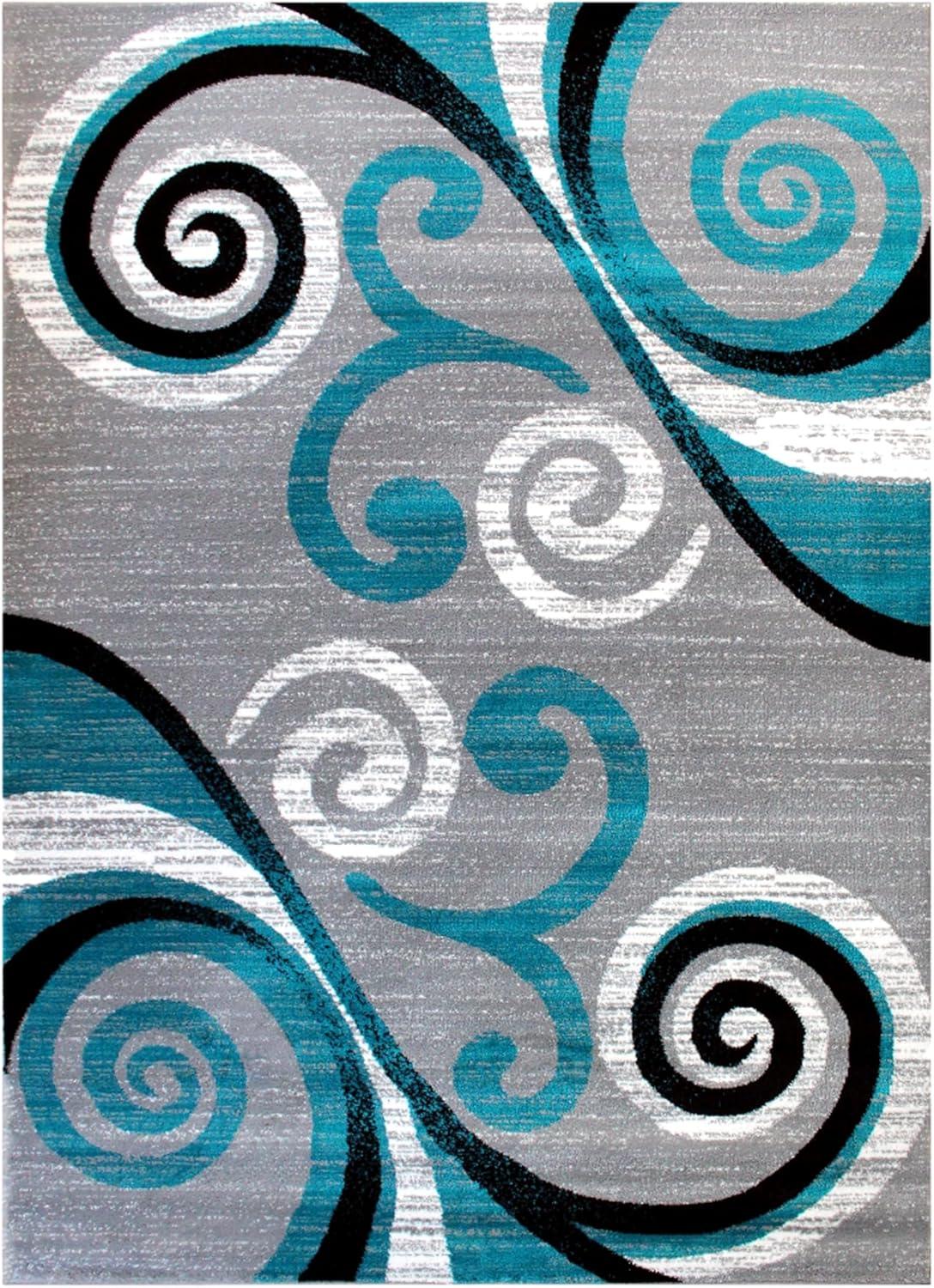 image:imageFlash Furniture Valli Collection Area Rug High Pile Purple Olefin Rug 2 x 7 Area Rug Jute Backing Hallway Entryway Bedroom Living RoomTurquoise