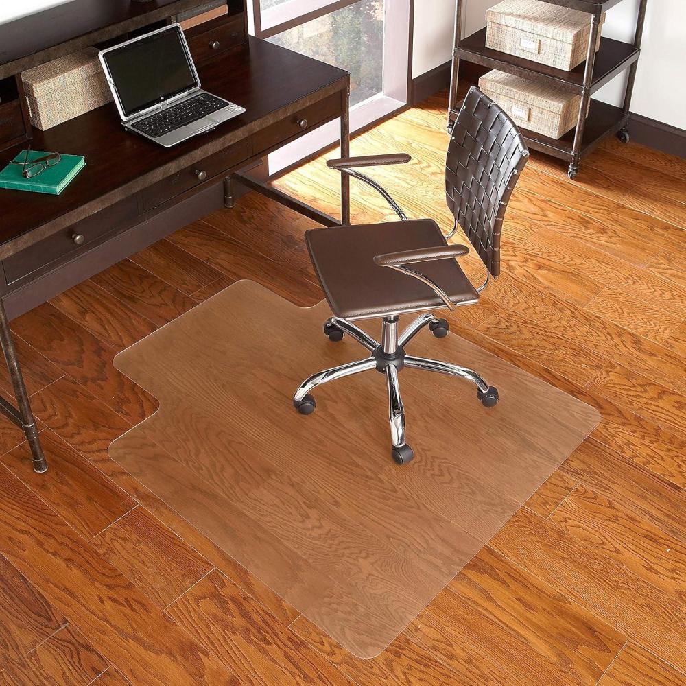 image:imageFlash Furniture Jackson 36 x 48 Hard Floor Chair Mat with Lip Patterned Underside and Scuff Resistant Textured Top