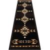 Flash Furniture Amado Collection Rustic Southwestern Area Rug – Non-Shedding Brown Olefin Fibers – 2′ x 7′ – Jute Backing – Bedroom, Living Room, Entryway(2′ x 7’4″ (Rectangular))