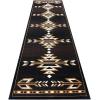 Flash Furniture Amado Collection Rustic Southwestern Area Rug – Non-Shedding Brown Olefin Fibers – 2′ x 7′ – Jute Backing – Bedroom, Living Room, Entryway(2’7″ x 10′ (Rectangular))