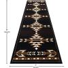 Flash Furniture Amado Collection Rustic Southwestern Area Rug – Non-Shedding Brown Olefin Fibers – 2′ x 7′ – Jute Backing – Bedroom, Living Room, Entryway(2’7″ x 15’7″ (Rectangular))