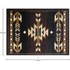 Flash Furniture Amado Collection Rustic Southwestern Area Rug – Non-Shedding Brown Olefin Fibers – 2′ x 7′ – Jute Backing – Bedroom, Living Room, Entryway(5′ x 7′ (Rectangular))