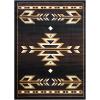 Flash Furniture Amado Collection Rustic Southwestern Area Rug – Non-Shedding Brown Olefin Fibers – 2′ x 7′ – Jute Backing – Bedroom, Living Room, Entryway(8′ x 10′ (Rectangular))