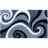 Flash Furniture Athos Collection Abstract Area Rug – Sculpted High-Low Pile Turquoise Olefin Rug – 3′ x 16′ Area Rug – Jute Backing – Entryway, Living Room, Bedroom(Grey)
