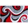 Flash Furniture Athos Collection Abstract Area Rug – Sculpted High-Low Pile Turquoise Olefin Rug – 3′ x 16′ Area Rug – Jute Backing – Entryway, Living Room, Bedroom(Red)