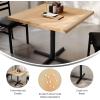 Flash Furniture Bennett 36″ Square Solid Wood Commercial Indoor Tabletop in Natural with 30″ x 30″ Dining Height Black Cast Iron X Base, 400 lb. Static Capacity(Natural Top/Black Base)
