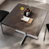 Flash Furniture Bennett 36″ Square Solid Wood Commercial Indoor Tabletop in Natural with 30″ x 30″ Dining Height Black Cast Iron X Base, 400 lb. Static Capacity(Dark Brown Top/Silver Base)