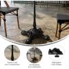 Flash Furniture Chambery Heavy-Duty 22.75″ x 22.75″ Cast Iron Table Base, UV-Resistant, All-Weather Indoor/Outdoor Base for Commercial Dining & Hospitality Use