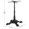 Flash Furniture Chambery Heavy-Duty 22.75″ x 22.75″ Cast Iron Table Base, UV-Resistant, All-Weather Indoor/Outdoor Base for Commercial Dining & Hospitality Use