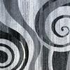 Flash Furniture Cirrus Collection Swirl Patterned Area Rug – Purple Olefin Fibers with Jute Backing – 5′ x 7′ – Entryway, Living Room, Bedroom(Grey)