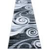 Flash Furniture Cirrus Collection Swirl Patterned Area Rug – Purple Olefin Fibers with Jute Backing – 5′ x 7′ – Entryway, Living Room, Bedroom(Grey)