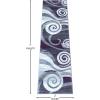 Flash Furniture Cirrus Collection Swirl Patterned Area Rug – Purple Olefin Fibers with Jute Backing – 5′ x 7′ – Entryway, Living Room, Bedroom(Purple)