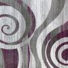 Flash Furniture Cirrus Collection Swirl Patterned Area Rug – Purple Olefin Fibers with Jute Backing – 5′ x 7′ – Entryway, Living Room, Bedroom(Purple)