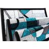 Flash Furniture Elias Collection Geometric Abstract Area Rug – Turquoise Olefin Rug with Jute Backing – 3′ x 10′ – Hallway, Entryway, or Bedroom(Turquoise)