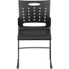 Flash Furniture HERCULES Series 881 lb. Capacity Yellow Sled Base Stack Chair with Air-Vent Back(Black)