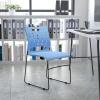 Flash Furniture HERCULES Series 881 lb. Capacity Yellow Sled Base Stack Chair with Air-Vent Back(Blue)