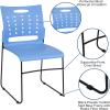 Flash Furniture HERCULES Series 881 lb. Capacity Yellow Sled Base Stack Chair with Air-Vent Back(Blue)