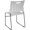 Flash Furniture HERCULES Series 881 lb. Capacity Yellow Sled Base Stack Chair with Air-Vent Back(White)