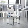 Flash Furniture HERCULES Series 881 lb. Capacity Yellow Sled Base Stack Chair with Air-Vent Back(White)