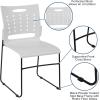Flash Furniture HERCULES Series 881 lb. Capacity Yellow Sled Base Stack Chair with Air-Vent Back(White)