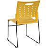 Flash Furniture HERCULES Series 881 lb. Capacity Yellow Sled Base Stack Chair with Air-Vent Back(Yellow)
