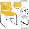 Flash Furniture HERCULES Series 881 lb. Capacity Yellow Sled Base Stack Chair with Air-Vent Back(Yellow)