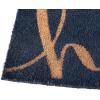 Flash Furniture Harbold Indoor/Outdoor Coir Doormat – Black Background with Natural Hello Message – 18″ x 30″ – Non-Slip Backing(Navy/Natural)
