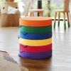 Flash Furniture Kylie 6 Piece 16 Inch Round Floor Cushions with Handles, Flexible Classroom Floor Seating for Kids, Plastic Cushions for Daycare, Preschool, or Library in Assorted Primary Colors