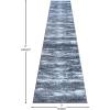 Flash Furniture Marian Collection Area Rug – Distressed Turquoise Olefin Rug with Jute Backing – 3′ x 16′ – Entryway, Living Room, Bedroom(Grey)