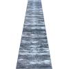 Flash Furniture Marian Collection Area Rug – Distressed Turquoise Olefin Rug with Jute Backing – 3′ x 16′ – Entryway, Living Room, Bedroom(Grey)
