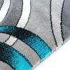 Flash Furniture Masie Collection Olefin Area Rug – Turquoise Swirl – 5′ x 7′ – Jute Backing – Entryway, Living Room, Bedroom(5′ x 7′ (Rectangular))