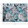 Flash Furniture Masie Collection Olefin Area Rug – Turquoise Swirl – 5′ x 7′ – Jute Backing – Entryway, Living Room, Bedroom(5′ x 7′ (Rectangular))