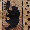 Flash Furniture Matra Collection Rustic Style Bear and Cub Area Rug – Black – 2′ x 10′ – Jute Backing