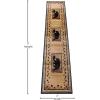 Flash Furniture Matra Collection Rustic Style Bear and Cub Area Rug – Black – 2′ x 10′ – Jute Backing