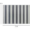 Flash Furniture Melissa Indoor/Outdoor Area Rug – Grey & White – Cabana Striped – 5′ x 7′ – Stain Resistant