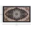 Flash Furniture Mersin Collection Persian Style Area Rug – Olefin Black Non-Shedding Fibers – 4′ x 4′ Octagon – Jute Backing – Hallway, Entryway, Bedroom, Living Room(Black)