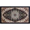 Flash Furniture Mersin Collection Persian Style Area Rug – Olefin Black Non-Shedding Fibers – 4′ x 4′ Octagon – Jute Backing – Hallway, Entryway, Bedroom, Living Room(Black)