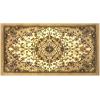 Flash Furniture Mersin Collection Persian Style Area Rug – Olefin Black Non-Shedding Fibers – 4′ x 4′ Octagon – Jute Backing – Hallway, Entryway, Bedroom, Living Room(Ivory)