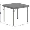 Flash Furniture Paige 24×24 Kids Folding Table with Locking Legs, Commercial Grade Table Recommended for Ages 2-4 in Granite White(Granite Gray)