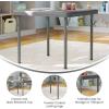 Flash Furniture Paige 24×24 Kids Folding Table with Locking Legs, Commercial Grade Table Recommended for Ages 2-4 in Granite White(Granite Gray)
