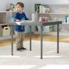 Flash Furniture Paige 24×24 Kids Folding Table with Locking Legs, Commercial Grade Table Recommended for Ages 2-4 in Granite White(Granite Gray)
