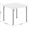 Flash Furniture Paige 24×24 Kids Folding Table with Locking Legs, Commercial Grade Table Recommended for Ages 2-4 in Granite White(Granite White)