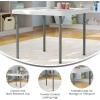 Flash Furniture Paige 24×24 Kids Folding Table with Locking Legs, Commercial Grade Table Recommended for Ages 2-4 in Granite White(Granite White)