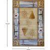Flash Furniture Sovalye Collection Nautical Themed Area Rug with Jute Backing – Beige – 5′ x 7′ – Living Room, Bedroom, Entryway(5’2″ x 7’1″ (Rectangular))