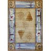 Flash Furniture Sovalye Collection Nautical Themed Area Rug with Jute Backing – Beige – 5′ x 7′ – Living Room, Bedroom, Entryway(5’2″ x 7’1″ (Rectangular))